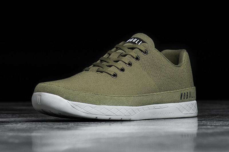 Nobull Moss Canvas Women's Trainers Olive | USA I1940L